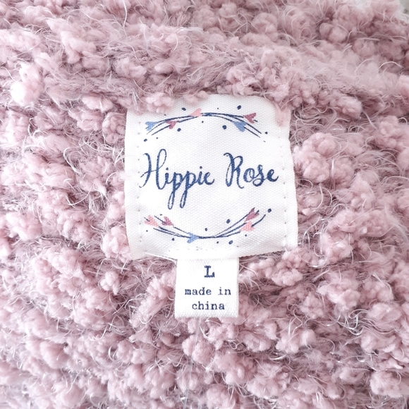Hippie Rose Open Front Cardigan L Soft Mystic Mauve O - Picture 4 of 6